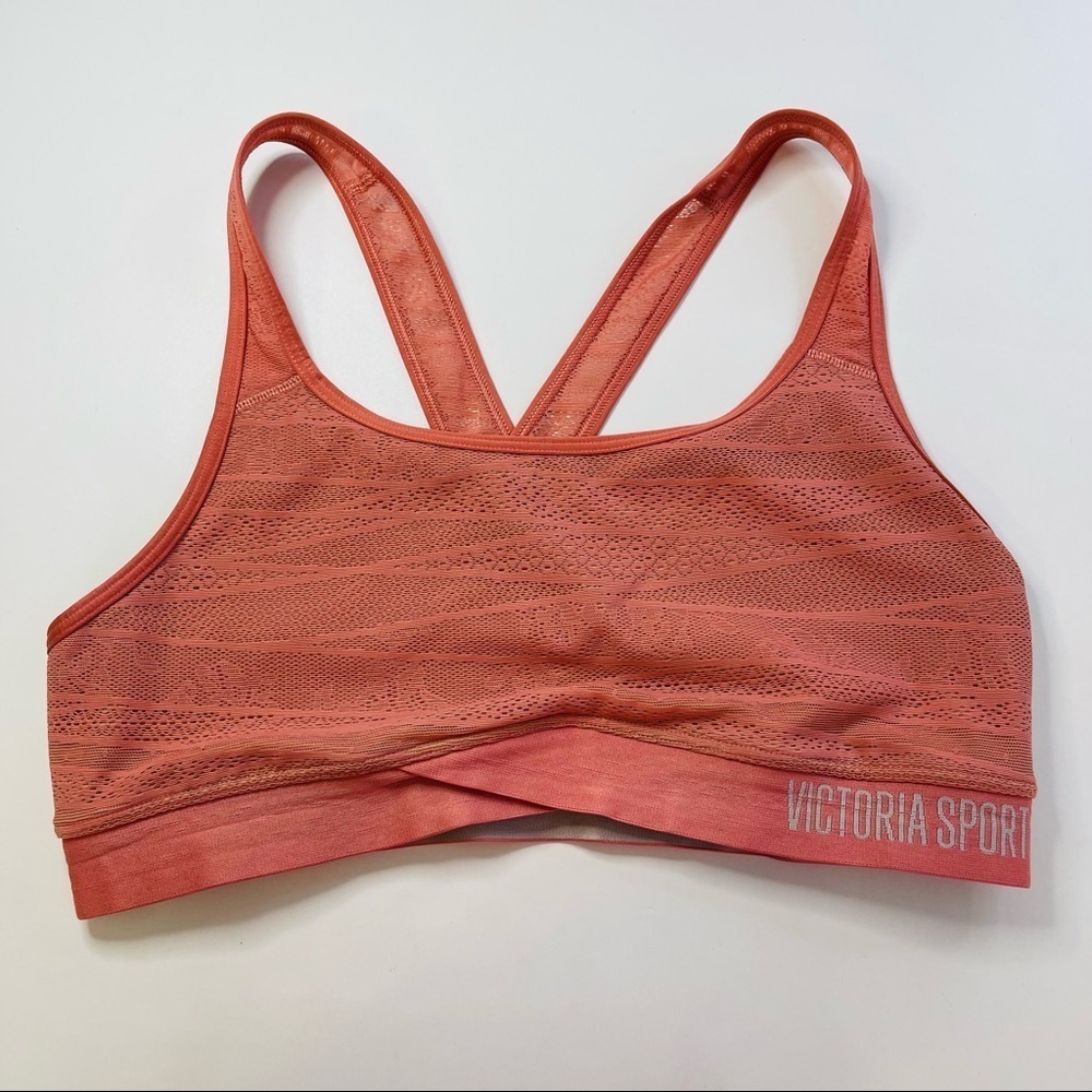 Victoria Sport the player cross back racer back sports bra women's size large‎